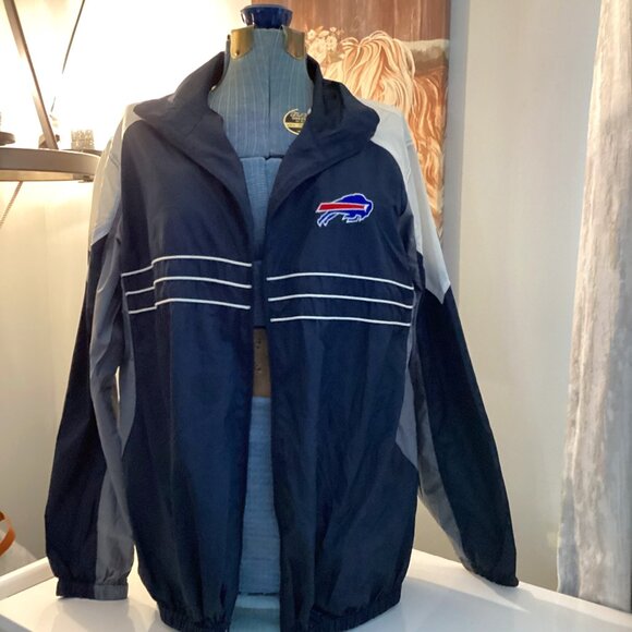 Buffalo Bills SI Windbreaker Jacket, Size Large, Full Zip, Blue/ Red/ White, NFL - Picture 1 of 7